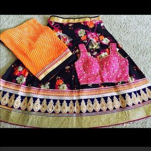 Modern look chaniya choli!! Beautiful color combo